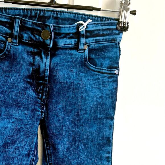 NWT Stella McCartney kids' blue acid wash stretchy skinny denim jeans,  Size 4 - Picture 2 of 13